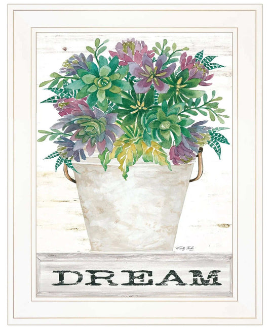 Dream Succulents 2 White Framed Print Wall Art - Homeroots - Flyclothing LLC