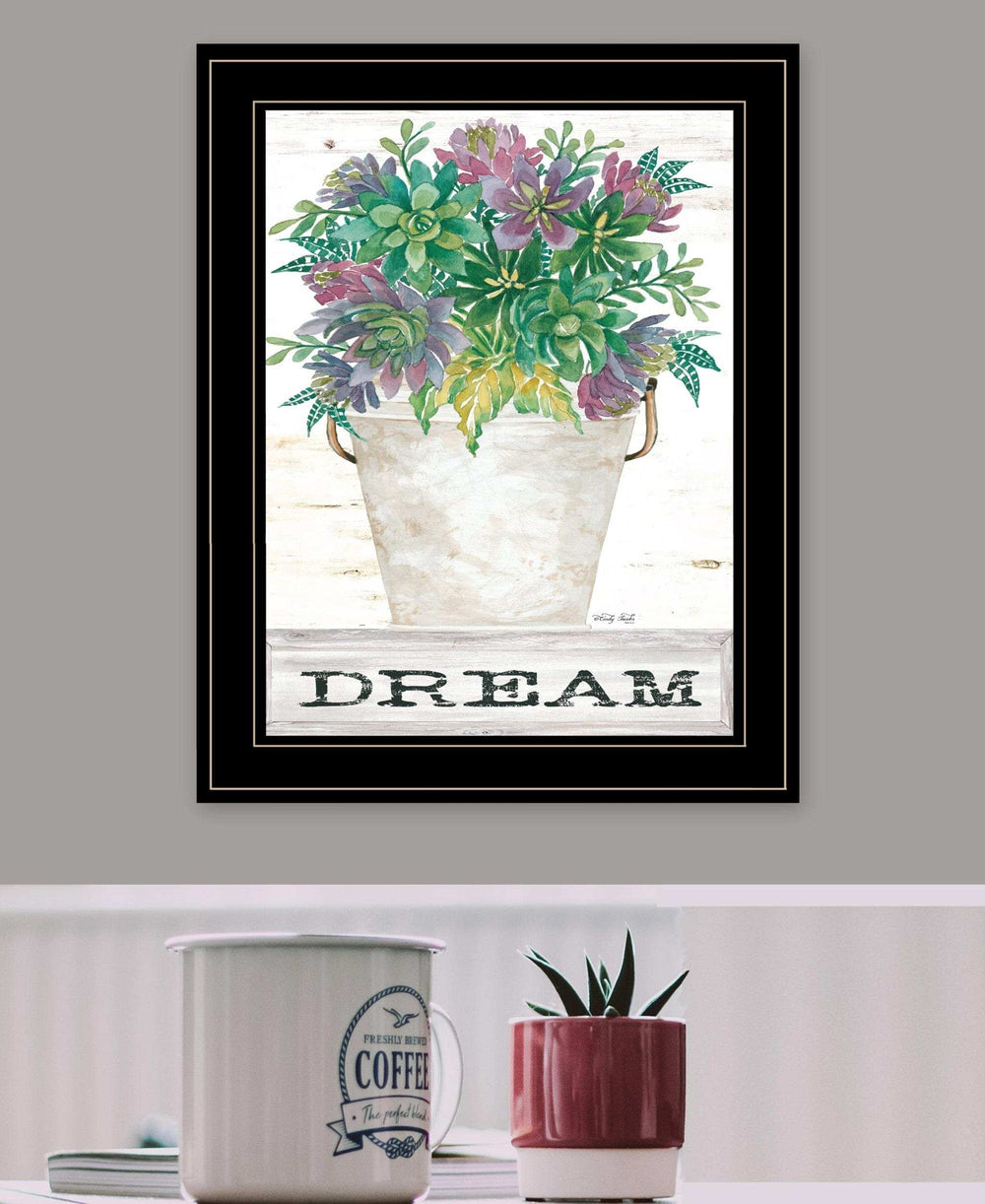 Dream Succulents 3 Black Framed Print Wall Art - Homeroots - Flyclothing LLC