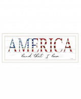 America Land that I Love 1 White Framed Print Wall Art - Homeroots - Flyclothing LLC
