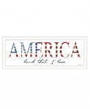 America Land that I Love 1 White Framed Print Wall Art - Homeroots