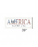 America Land that I Love 1 White Framed Print Wall Art - Homeroots - Flyclothing LLC