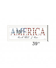 America Land that I Love 1 White Framed Print Wall Art - Homeroots
