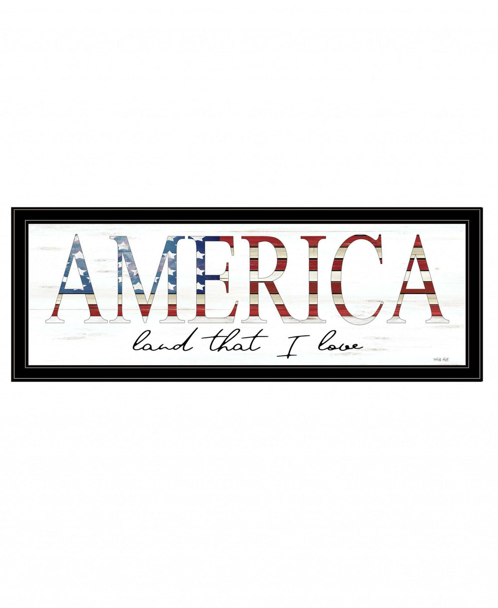 America Land that I Love 2 Black Framed Print Wall Art - Homeroots - Flyclothing LLC