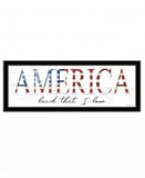 America Land that I Love 2 Black Framed Print Wall Art - Homeroots