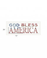 God Bless America 5 White Framed Print Wall Art - Homeroots - Flyclothing LLC