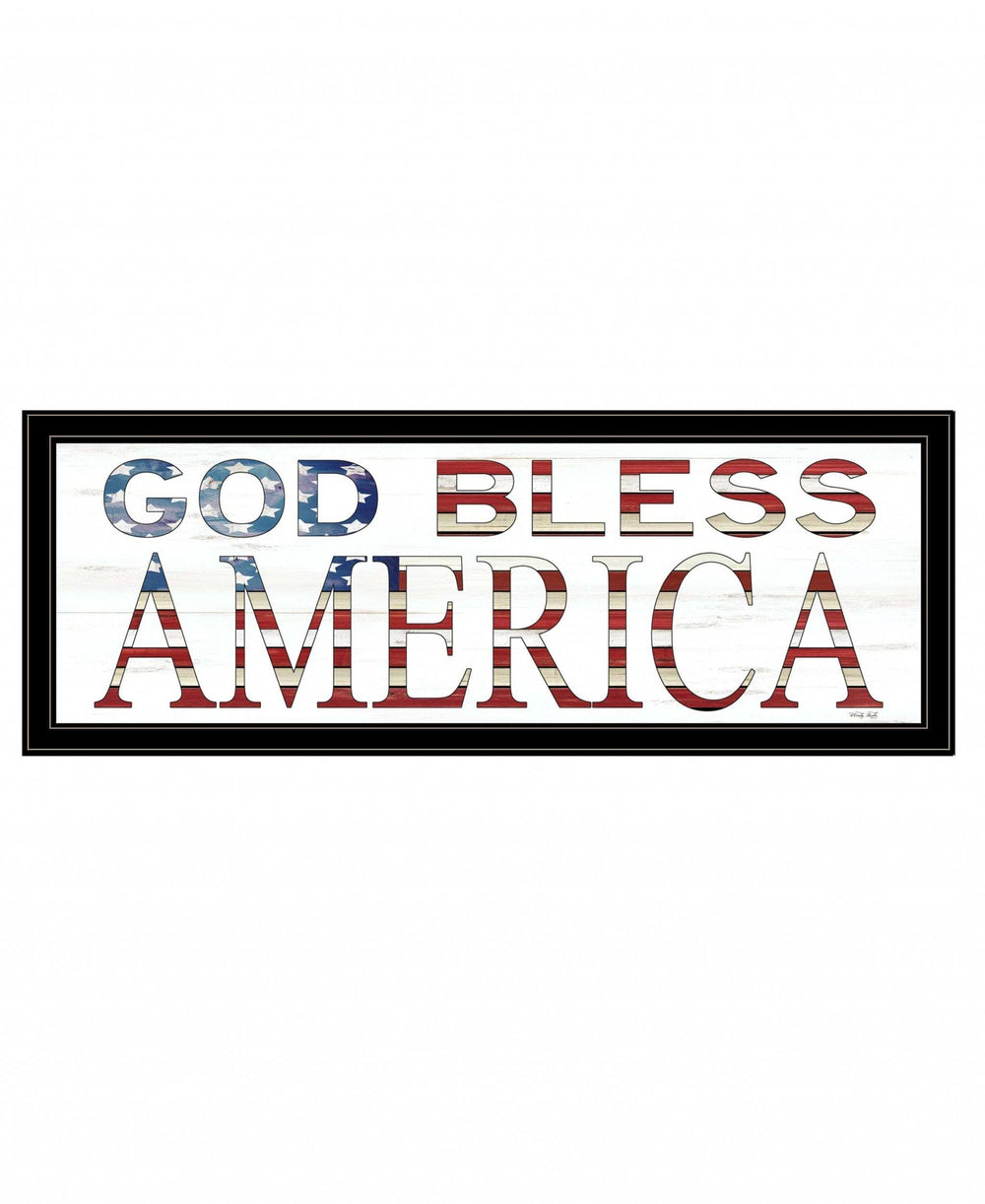 God Bless America 6 Black Framed Print Wall Art - Homeroots - Flyclothing LLC