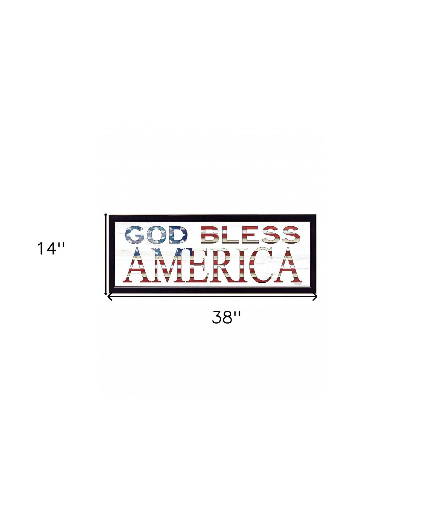 God Bless America 7 Black Framed Print Wall Art - Homeroots - Flyclothing LLC