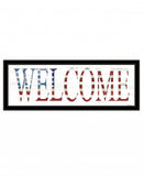 Patriotic Welcome 2 Black Framed Print Wall Art - Homeroots