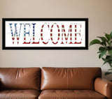 Patriotic Welcome 2 Black Framed Print Wall Art - Homeroots