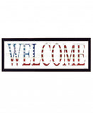 Patriotic Welcome 3 Black Framed Print Wall Art - Homeroots