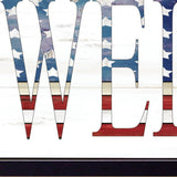 Patriotic Welcome 3 Black Framed Print Wall Art - Homeroots