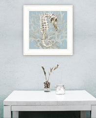 Coral Seahorse I 2 White Framed Print Wall Art - Homeroots