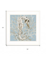 Coral Seahorse I 2 White Framed Print Wall Art - Homeroots