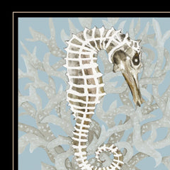 Coral Seahorse I 3 Black Framed Print Wall Art - Homeroots