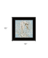 Coral Seahorse I 3 Black Framed Print Wall Art - Homeroots - Flyclothing LLC
