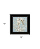 Coral Seahorse I 3 Black Framed Print Wall Art - Homeroots - Flyclothing LLC
