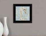 Coral Seahorse I 3 Black Framed Print Wall Art - Homeroots