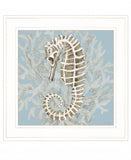 Coral Seahorse II 2 White Framed Print Wall Art - Homeroots
