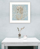 Coral Seahorse II 2 White Framed Print Wall Art - Homeroots
