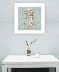 Coral Seahorse II 2 White Framed Print Wall Art - Homeroots