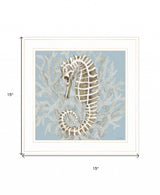 Coral Seahorse II 2 White Framed Print Wall Art - Homeroots - Flyclothing LLC