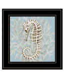 Coral Seahorse II 3 Black Framed Print Wall Art - Homeroots