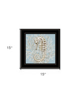 Coral Seahorse II 3 Black Framed Print Wall Art - Homeroots - Flyclothing LLC