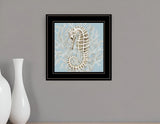Coral Seahorse II 3 Black Framed Print Wall Art - Homeroots