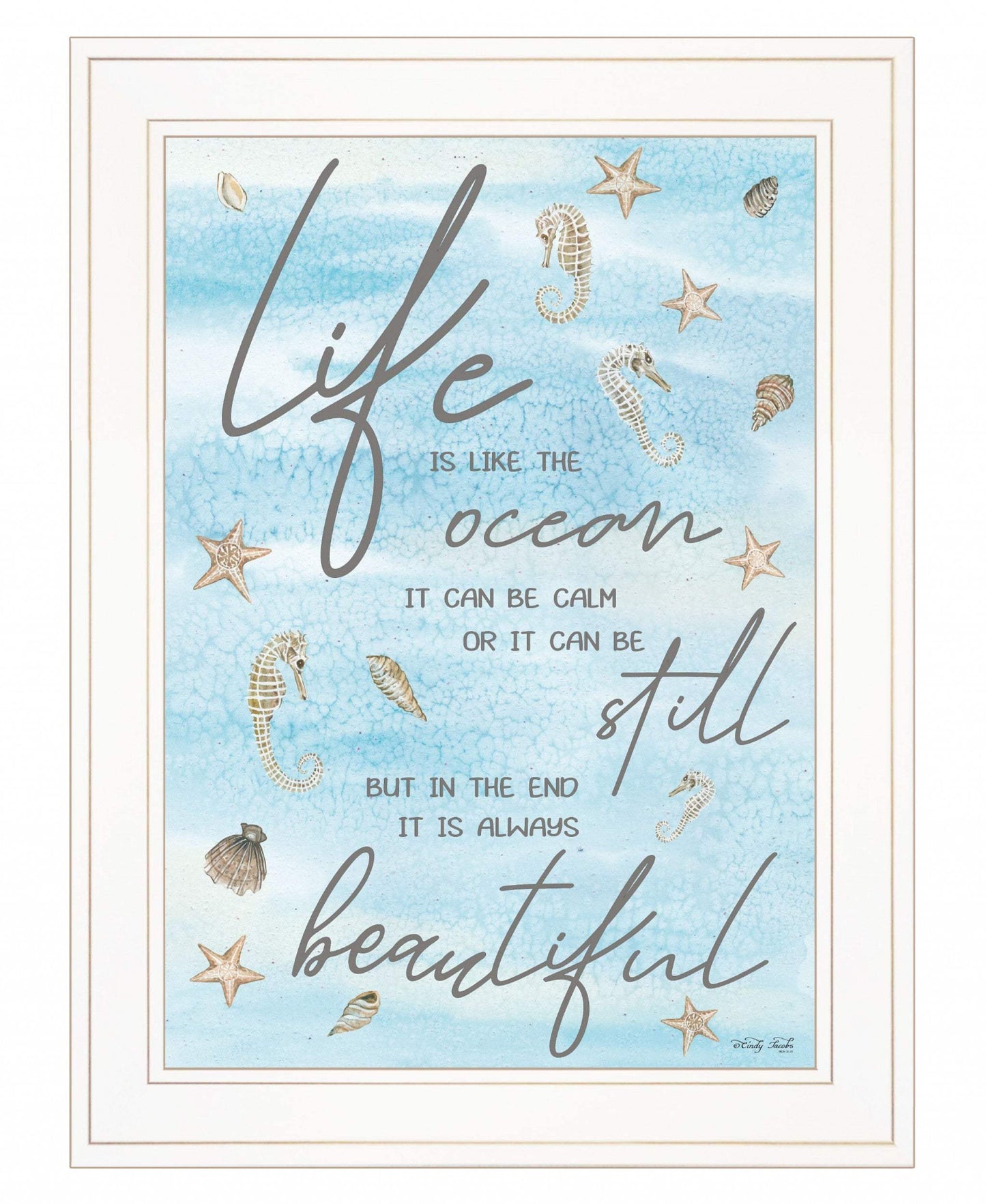 Life is Like 2 White Framed Print Wall Art - Homeroots - Flyclothing LLC