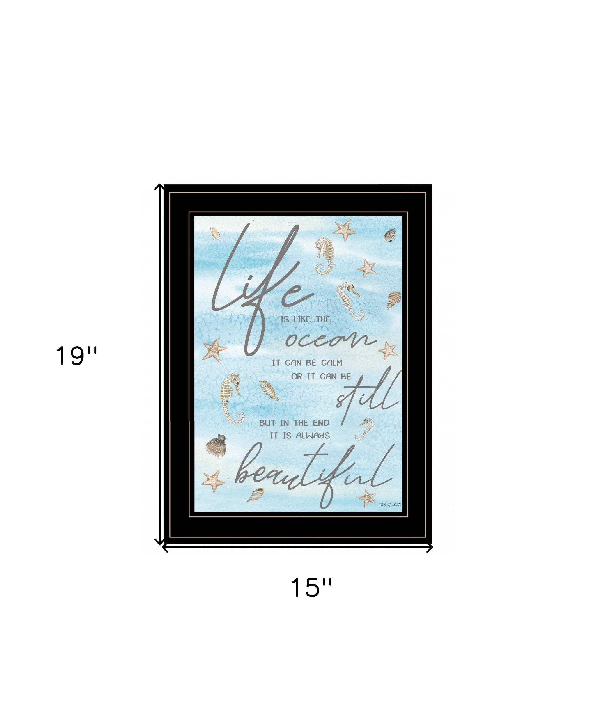 Life is Like 3 Black Framed Print Wall Art - Homeroots - Flyclothing LLC