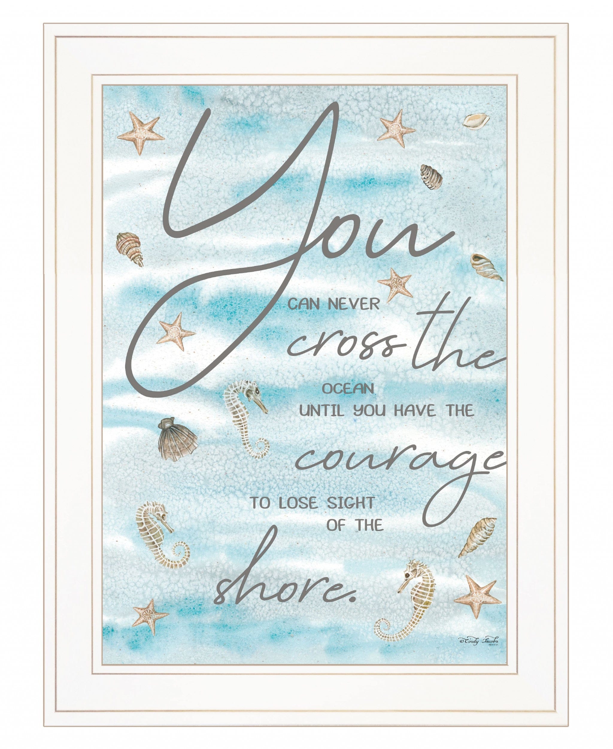 You Can Never 2 White Framed Print Wall Art - Homeroots - Flyclothing LLC