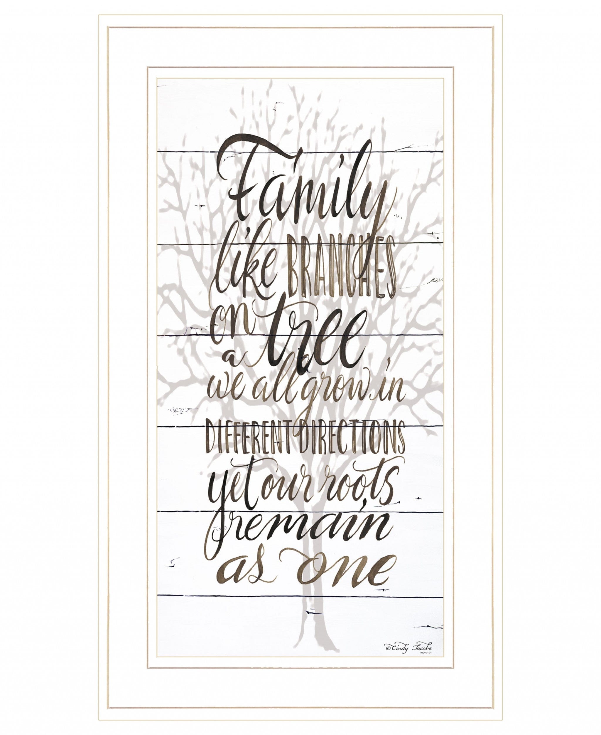 Family 4 White Framed Print Wall Art - Homeroots