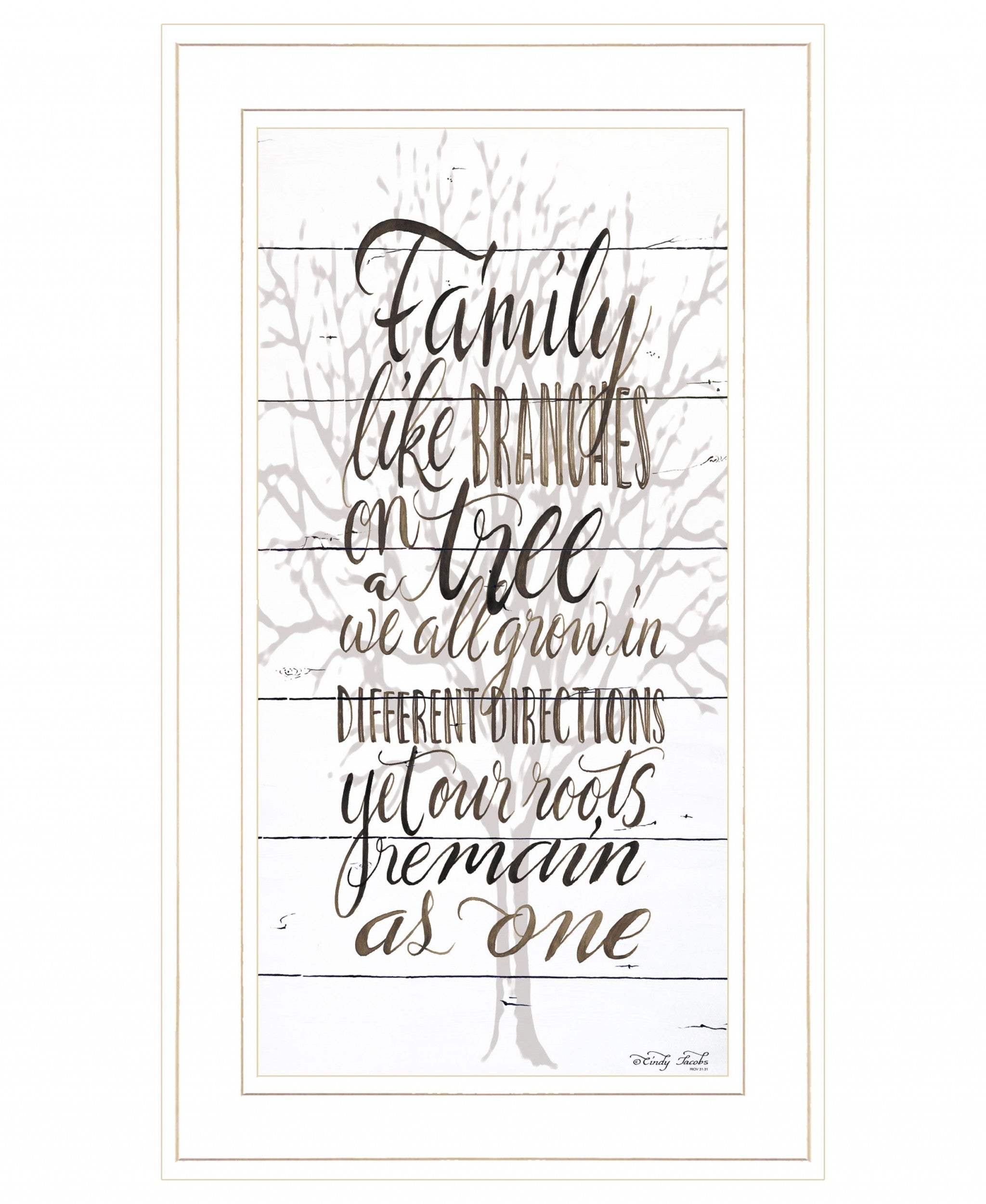 Family 4 White Framed Print Wall Art - Homeroots - Flyclothing LLC