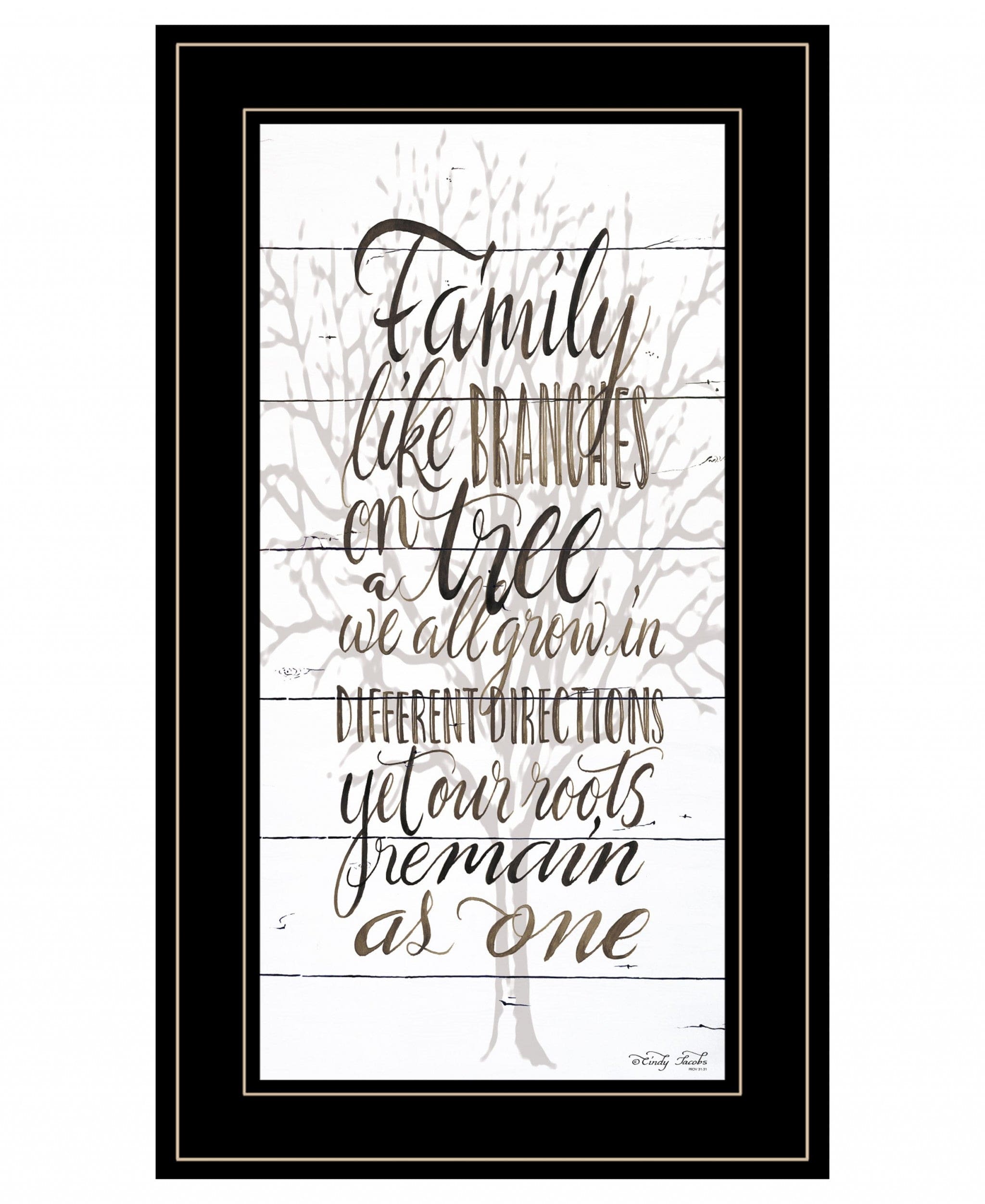 Family 5 Black Framed Print Wall Art - Homeroots