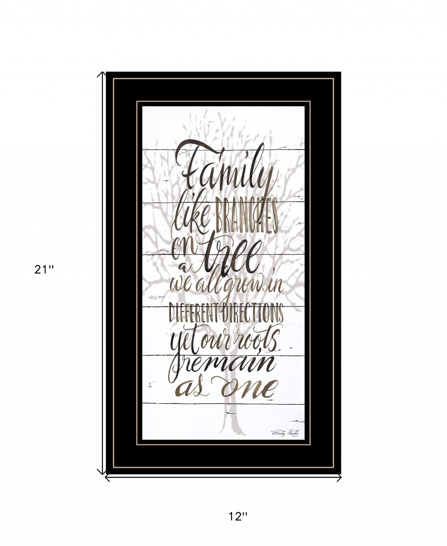 Family 5 Black Framed Print Wall Art - Homeroots - Flyclothing LLC