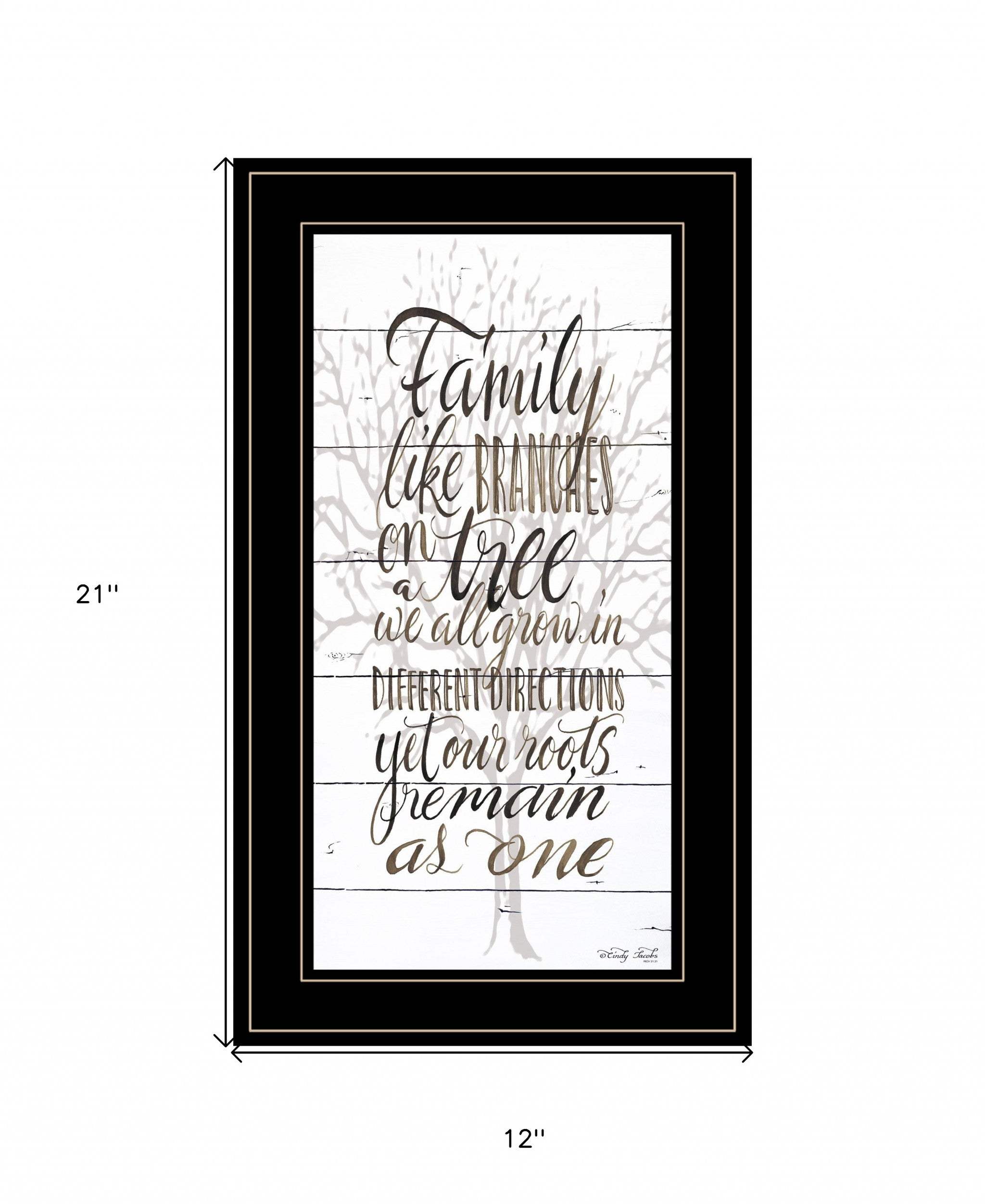Family 5 Black Framed Print Wall Art - Homeroots - Flyclothing LLC