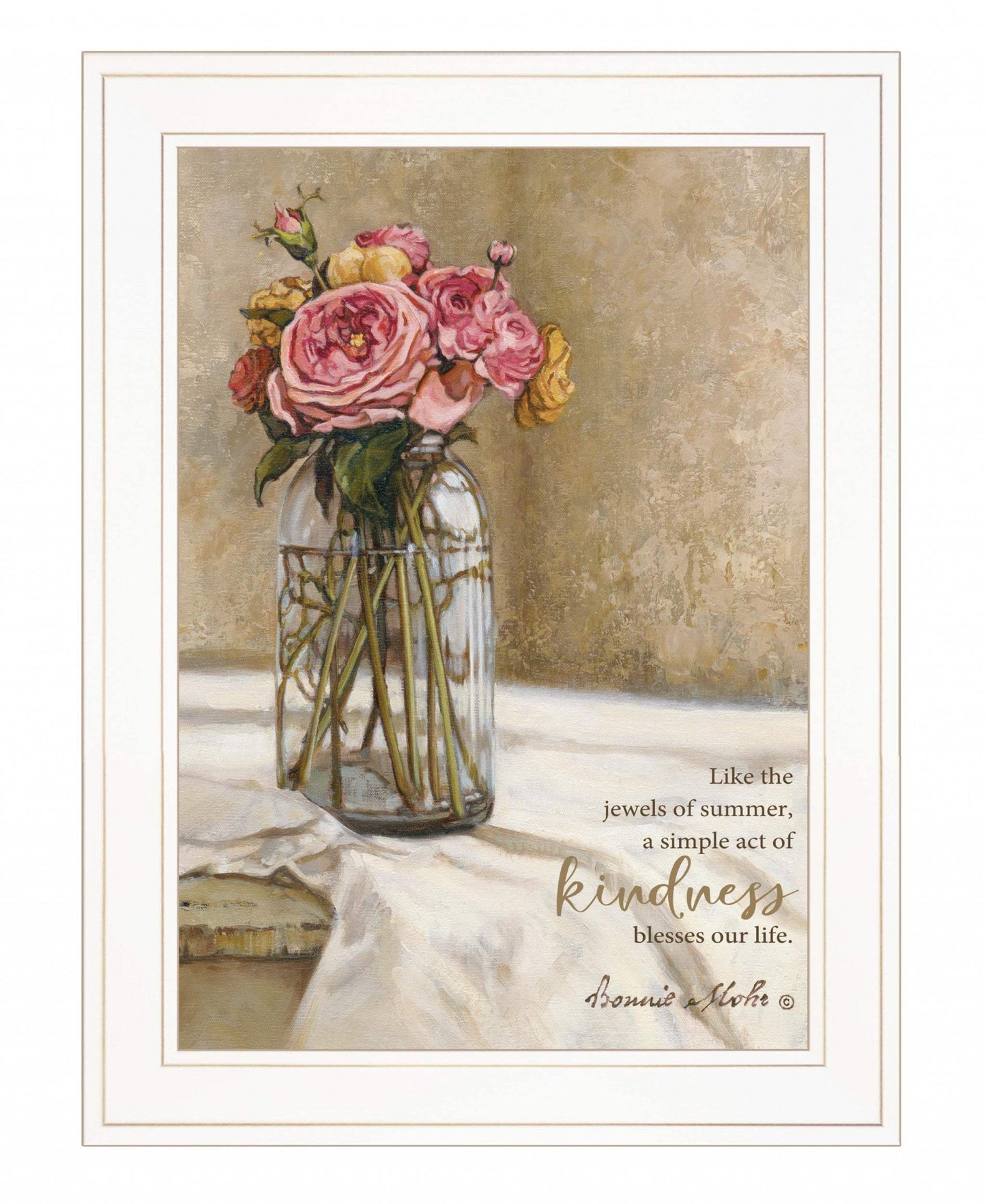 Jewels of Summer 1 White Framed Print Wall Art - Homeroots - Flyclothing LLC