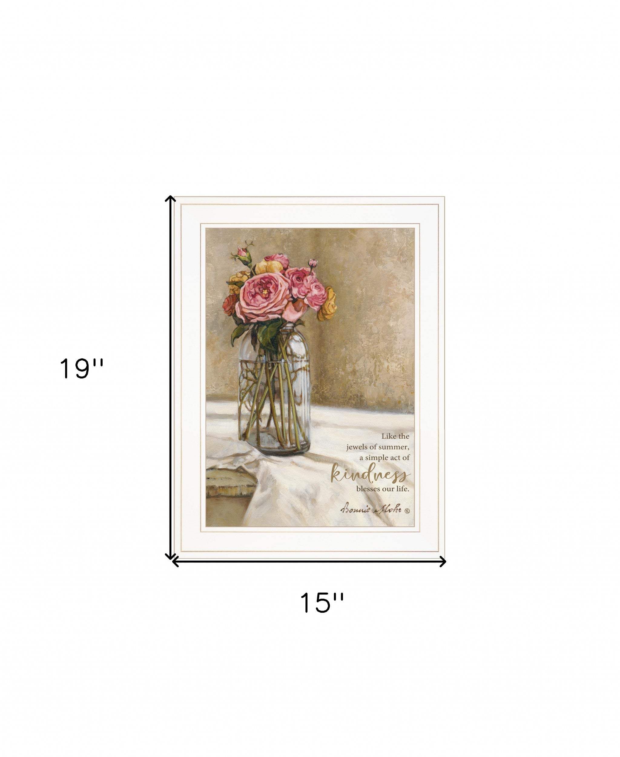 Jewels of Summer 1 White Framed Print Wall Art - Homeroots - Flyclothing LLC