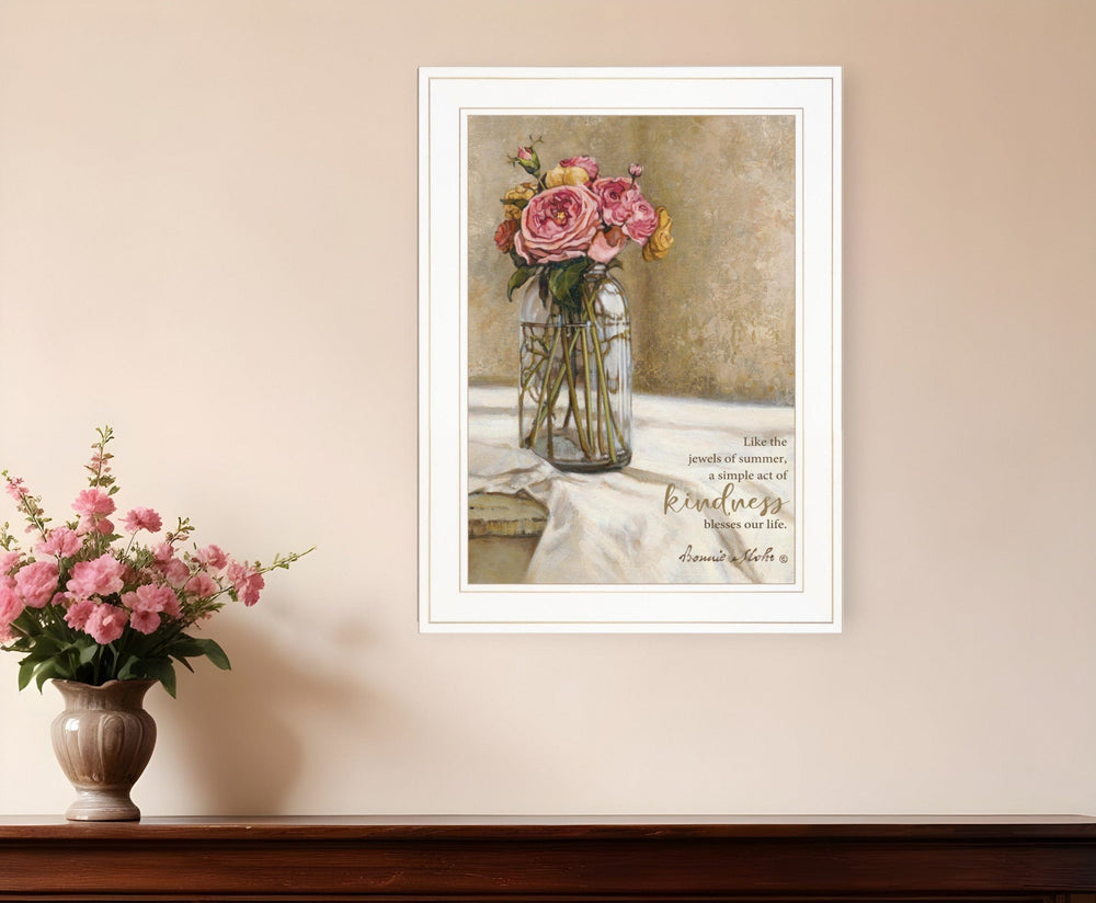 Jewels of Summer 1 White Framed Print Wall Art - Homeroots