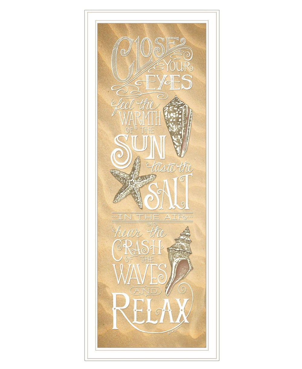 Close Your Eyes 2 White Framed Print Wall Art - Homeroots - Flyclothing LLC