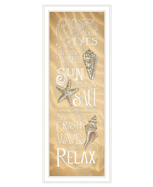 Close Your Eyes 2 White Framed Print Wall Art - Homeroots