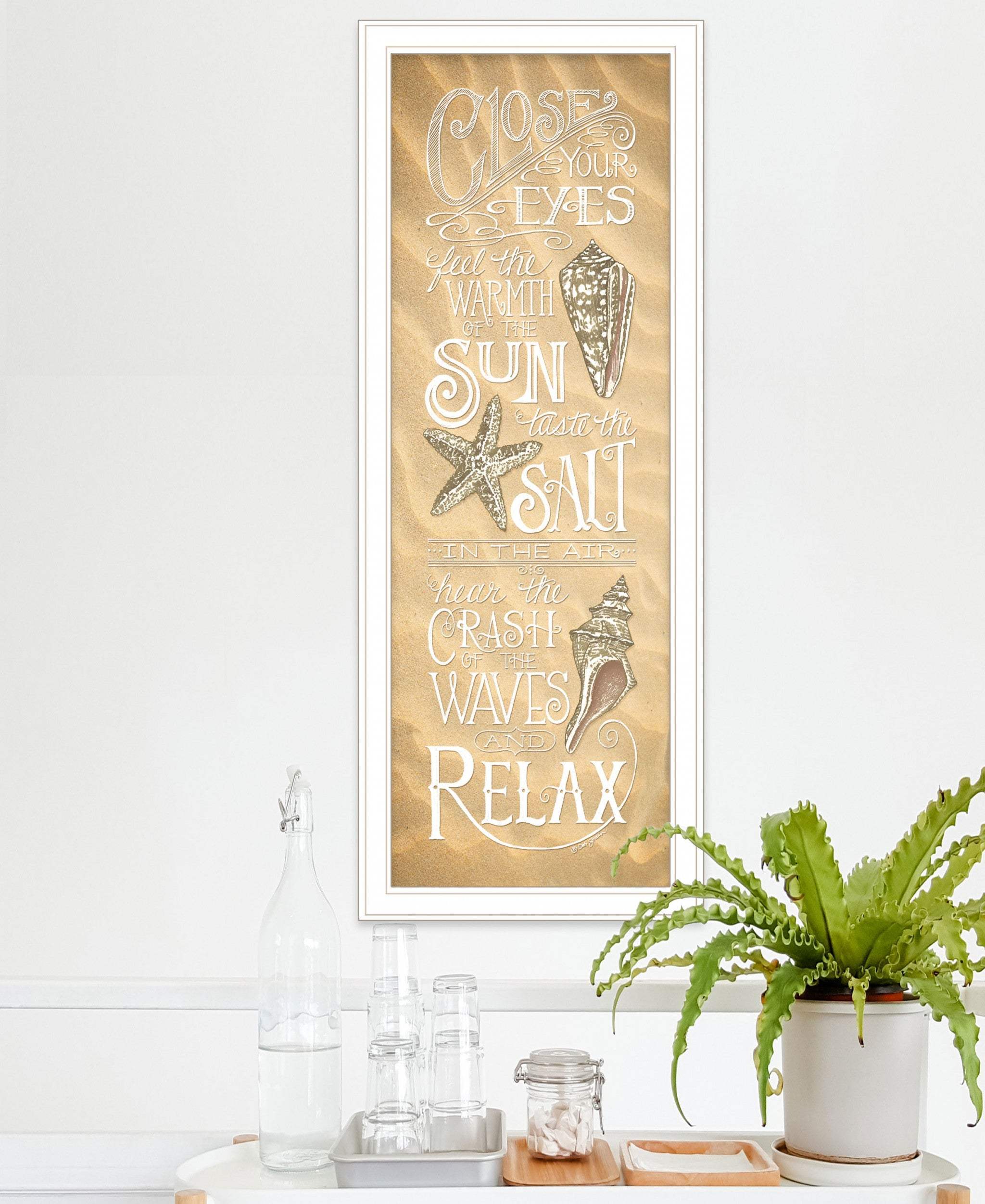 Close Your Eyes 2 White Framed Print Wall Art - Homeroots - Flyclothing LLC
