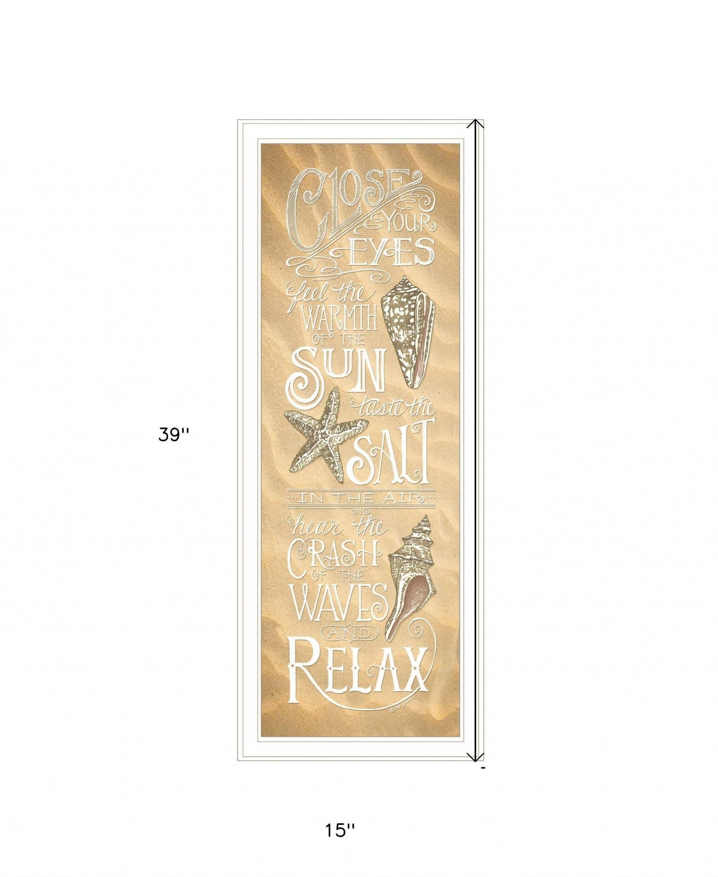 Close Your Eyes 2 White Framed Print Wall Art - Homeroots - Flyclothing LLC