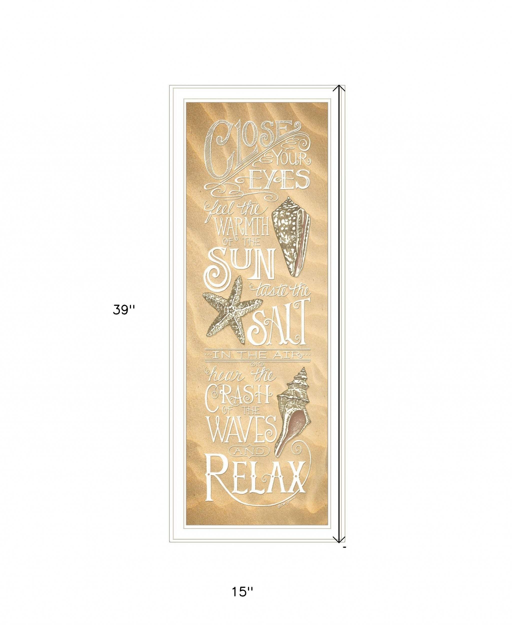 Close Your Eyes 2 White Framed Print Wall Art - Homeroots - Flyclothing LLC