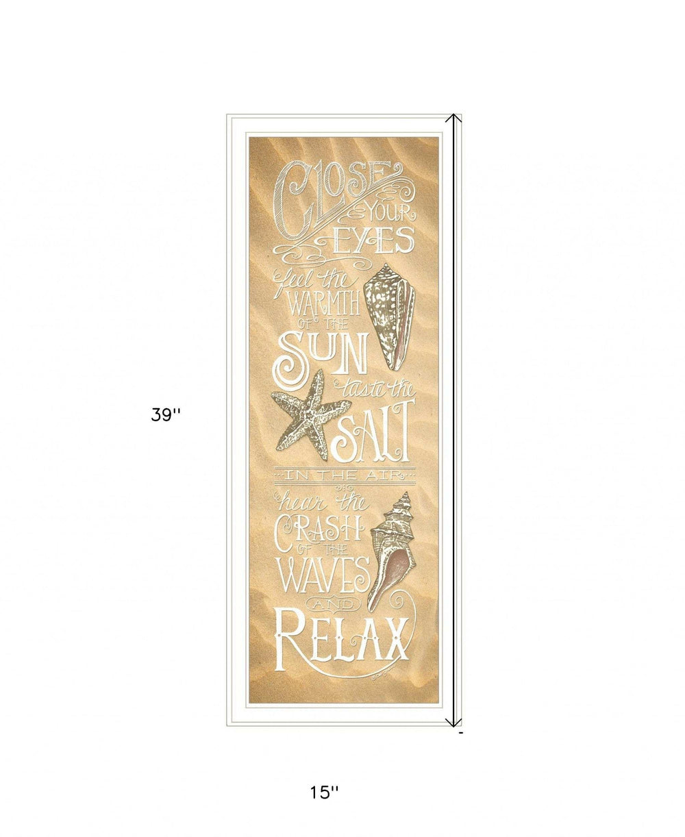 Close Your Eyes 2 White Framed Print Wall Art - Homeroots - Flyclothing LLC