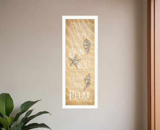 Close Your Eyes 2 White Framed Print Wall Art - Homeroots