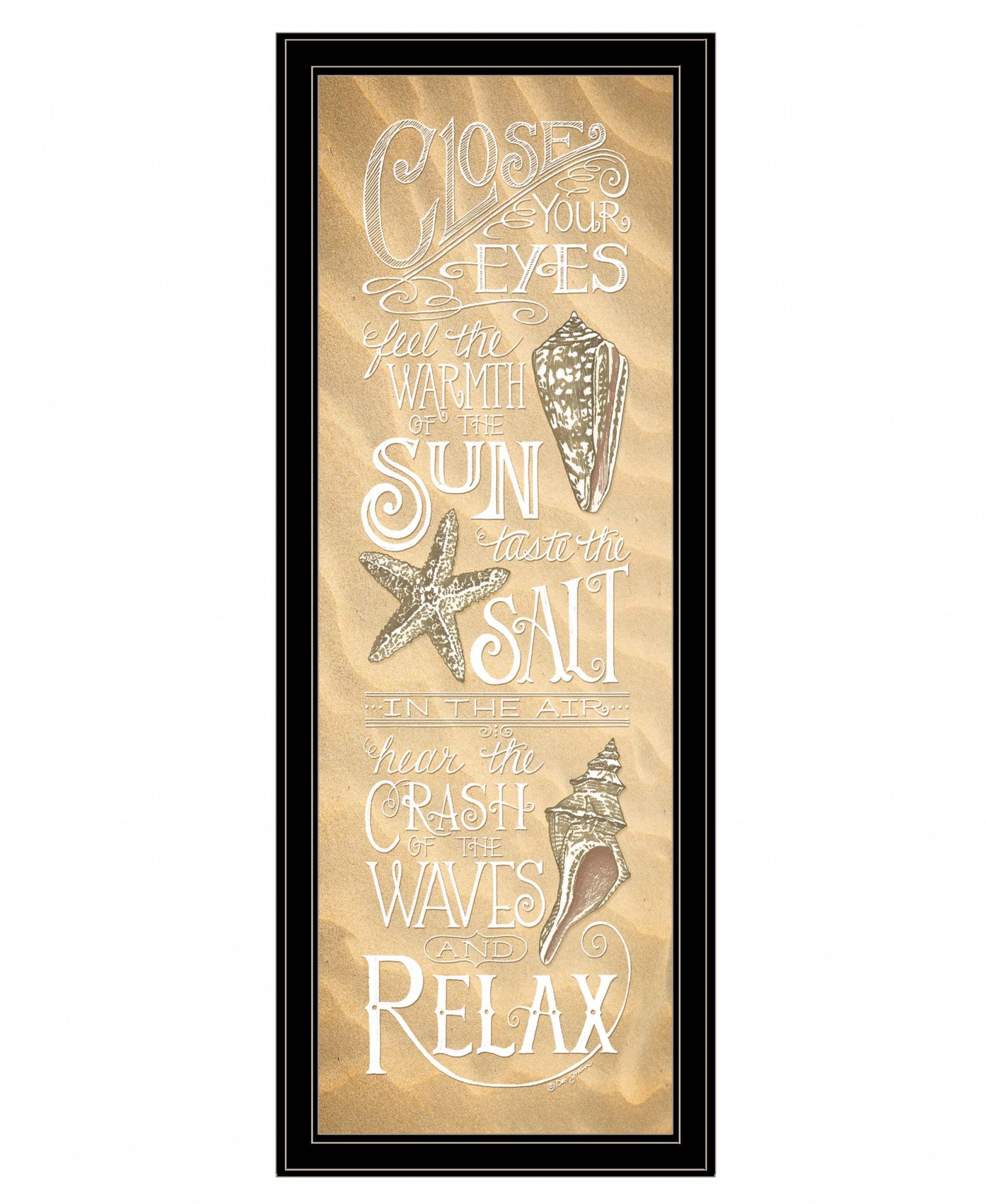 Close Your Eyes 3 Black Framed Print Wall Art - Homeroots - Flyclothing LLC