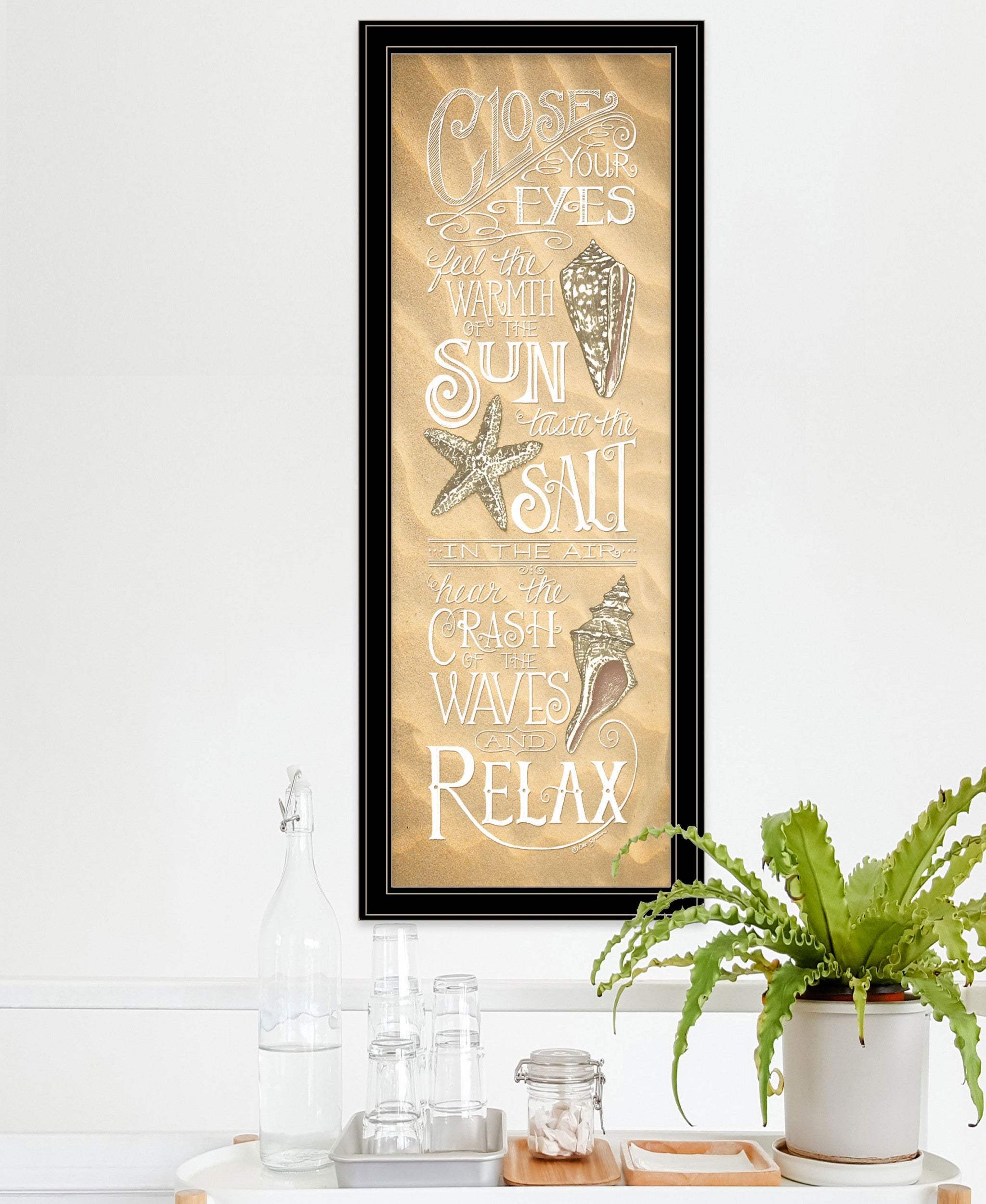 Close Your Eyes 3 Black Framed Print Wall Art - Homeroots - Flyclothing LLC