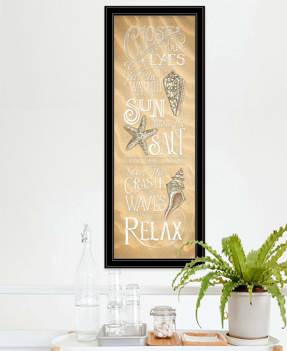 Close Your Eyes 3 Black Framed Print Wall Art - Homeroots - Flyclothing LLC