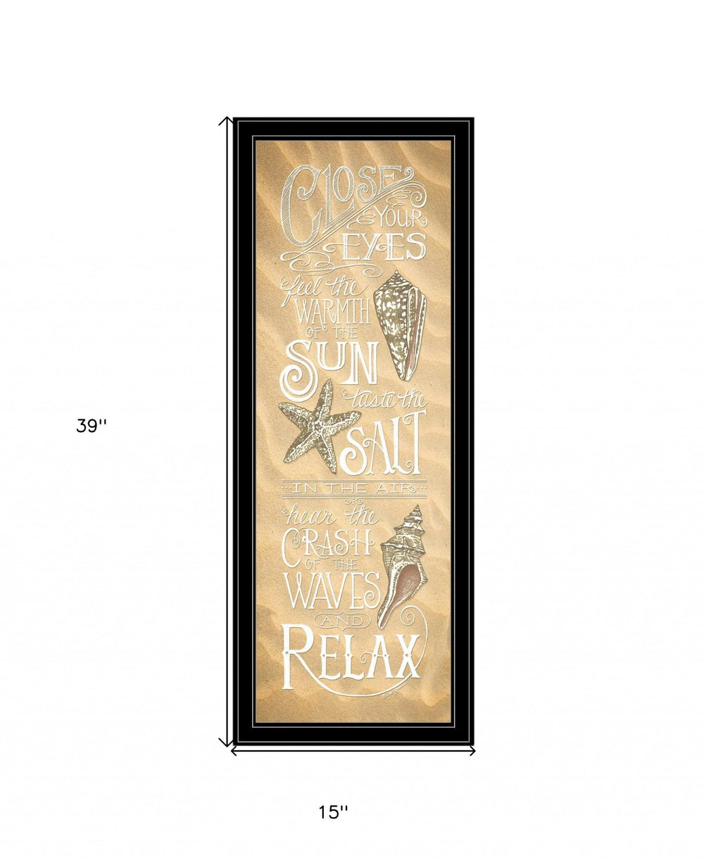 Close Your Eyes 3 Black Framed Print Wall Art - Homeroots - Flyclothing LLC